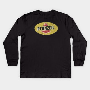 penzoil  distressed logo Kids Long Sleeve T-Shirt